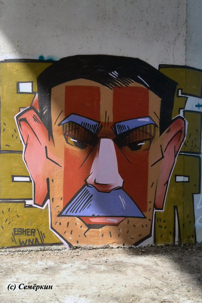 Графити под казанским мостом Миллениум