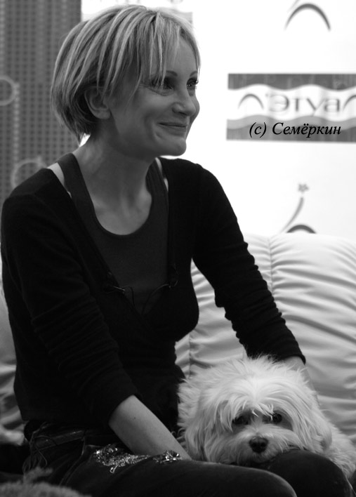 Патрисия Каас и её любимая собачка