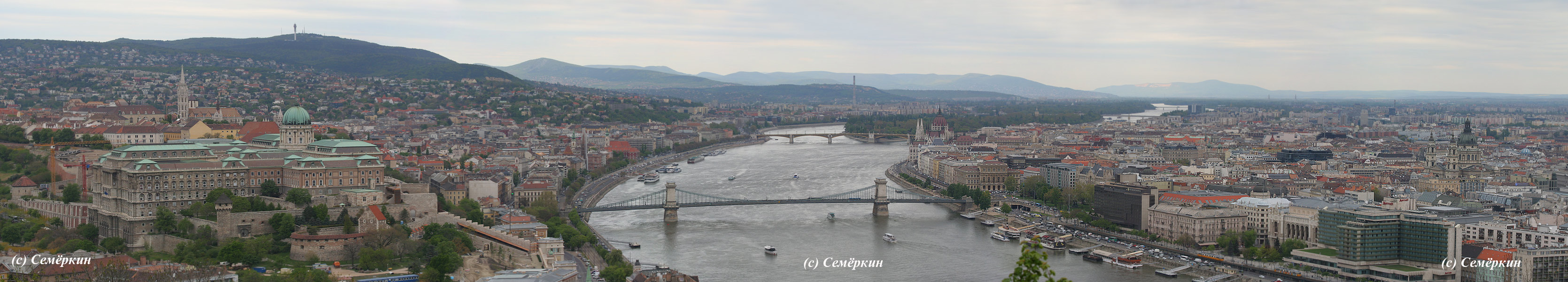 Будапешт, панорама города с цитадели