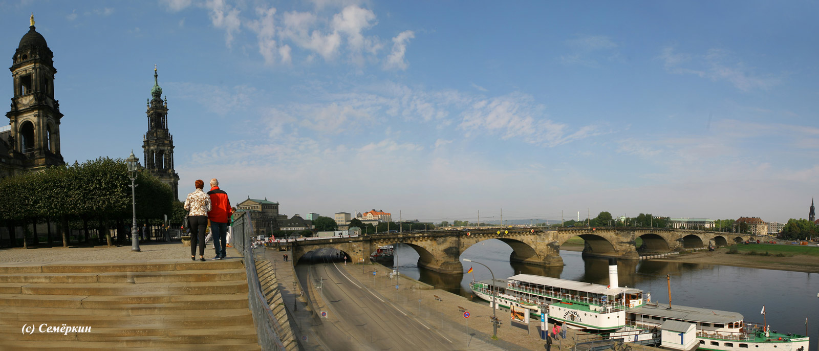 Солнечный Дрезден - Вид с балкона Европы или террасы Брюля