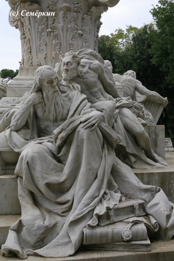 Рим - Вилла Боргезе - Памятник Гете - Фауст и черт
