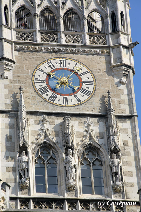 Мариенплац - часы на Новой ратуше