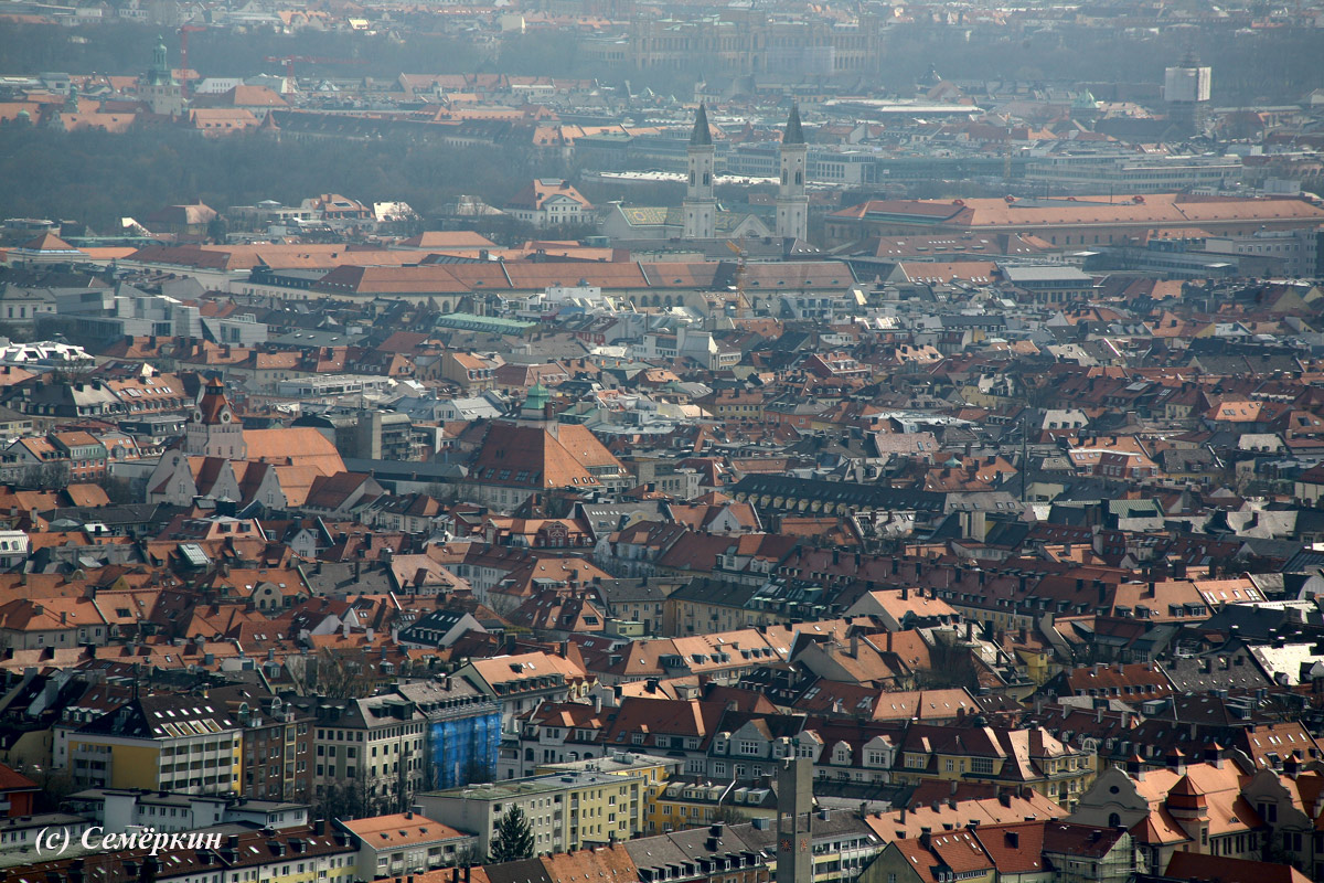 Панорамы Мюнхена с высоты птичьего полёта