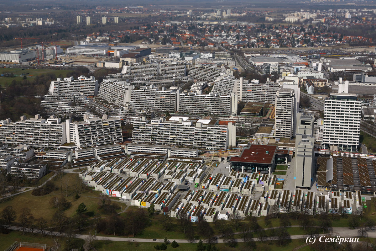 Панорамы Мюнхена с высоты птичьего полёта - Огромный жилой массив