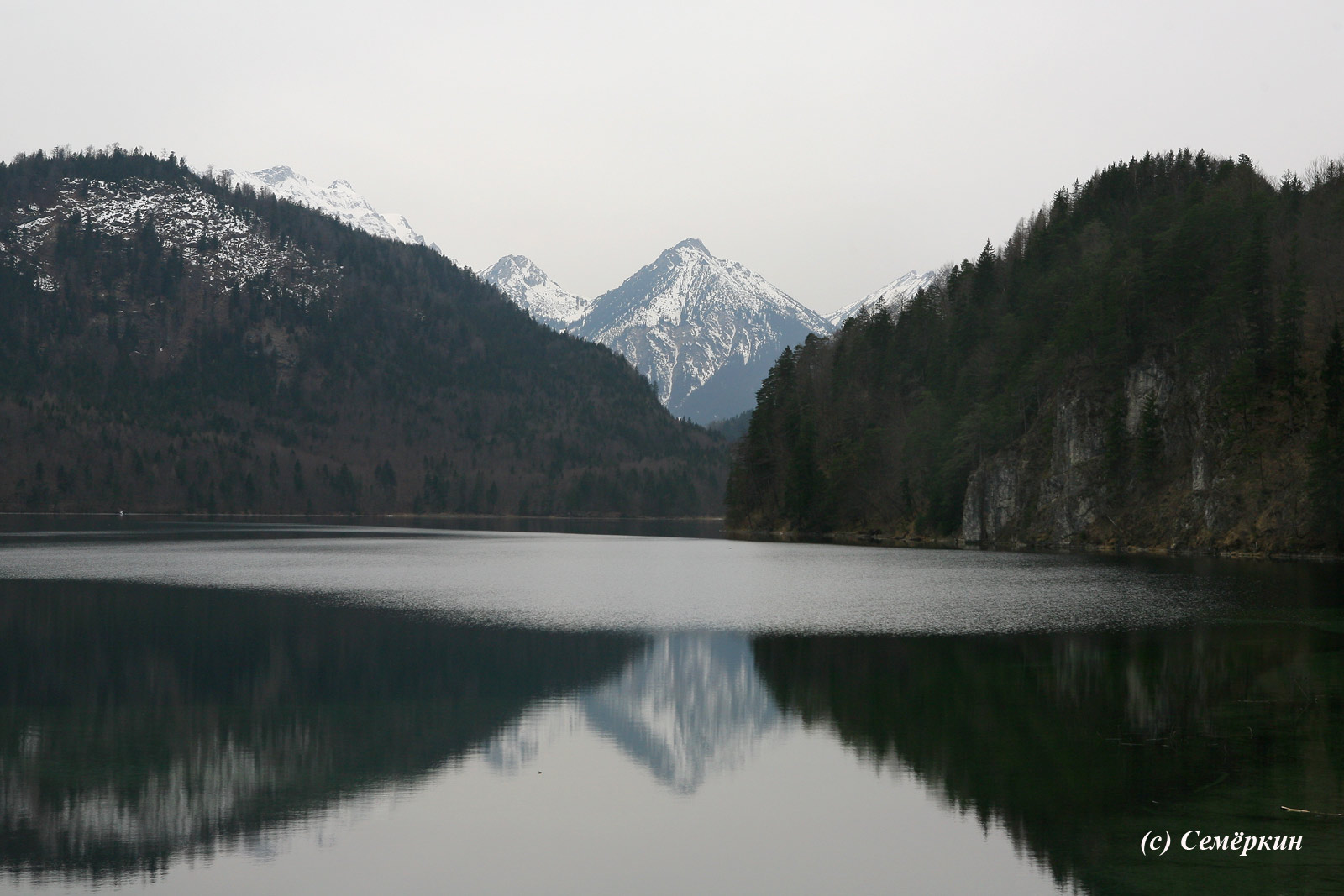 По пути в замок Нойшванштайн - В озере Альпзее отражаются Альпы