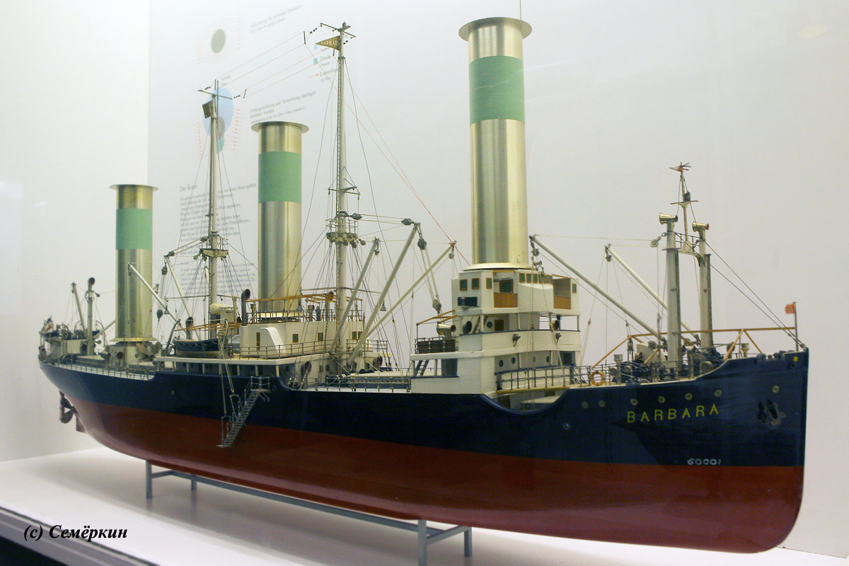 Мюнхен Немецкий музей - Корабли - трехтрубная Барбара