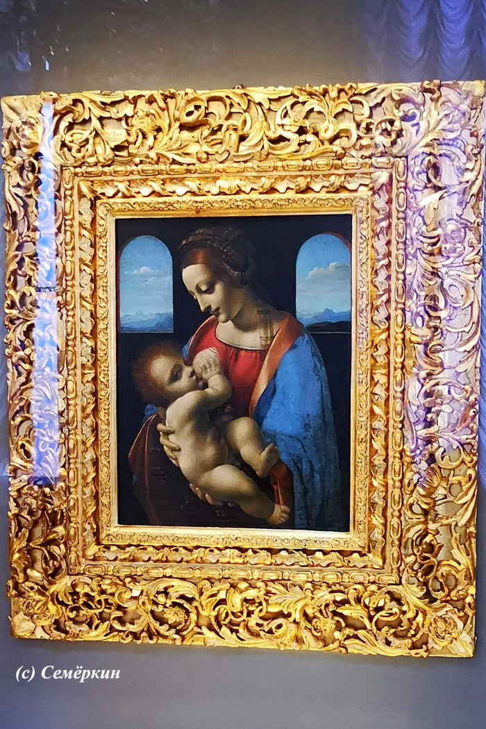 Имперский Санкт-Петербург, дворцы и девушки  Эрмитаж - 2 этаж - Леонардо да Винчи, Мадонна с младенцем (Мадонна Лита)