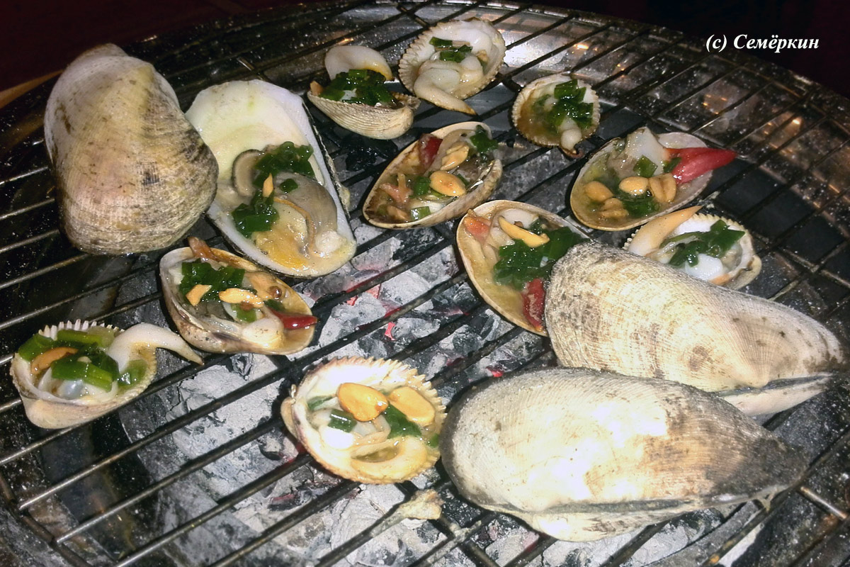 Вьетнам, Нячанг, кухня морепродукты на гриле